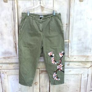 Zara women’s army green pants size 12